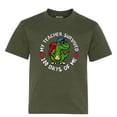 thumbnail image 1 of Wild Bobby My Teacher Survived 100 Days of Me Funny Dinosaur Cool Dino, 100 Days of School 2024 2025 Design for Kids Youth Boys Girls School Unisex Boys Girls Graphic Youth T-Shirt, 1 of 1