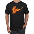 thumbnail image 1 of Wild Bobby, Mythical Fiery Phoenix, Pop Culture, Men Graphic Tees, Black, Small, 1 of 3