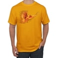 thumbnail image 1 of Wild Bobby, Mythical Fiery Phoenix, Pop Culture, Men Graphic Tees, Gold, Small, 1 of 3