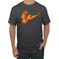 thumbnail image 1 of Wild Bobby, Mythical Fiery Phoenix, Pop Culture, Men Graphic Tees, Heather Black, 3XL, 1 of 3
