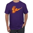thumbnail image 1 of Wild Bobby, Mythical Fiery Phoenix, Pop Culture, Men Graphic Tees, Purple, 4XL, 1 of 3