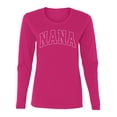 thumbnail image 1 of Wild Bobby NANA Varsity Letters Women Graphic Long Sleeve Tee, 1 of 6