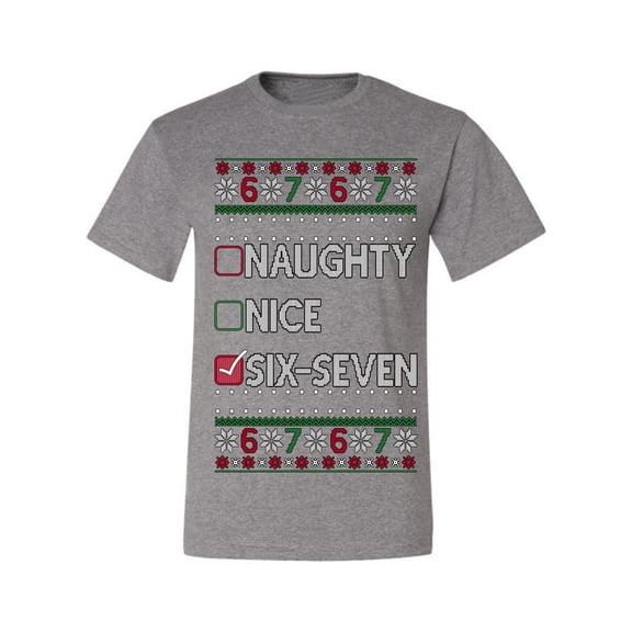 Wild Bobby Naughty Nice 6 7 Checklist Christmas Sweater | Funny Holiday Men Tee