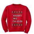 thumbnail image 1 of Wild Bobby Naughty Nice 6 7 Checklist Christmas Sweater | Holiday Unisex Boys Girls Crewneck Graphic Sweatshirt, 1 of 5
