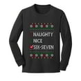 thumbnail image 1 of Wild Bobby Naughty Nice 6 7 Checklist Christmas Sweater | Holiday Youth Longsleeve Shirt, 1 of 5