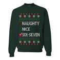 thumbnail image 1 of Wild Bobby Naughty Nice 6 7 Checklist Christmas Unisex Sweater | Funny Holiday Unisex Crewneck Sweatshirt, 1 of 5