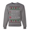 thumbnail image 1 of Wild Bobby Naughty Nice 6 7 Checklist Christmas Unisex Sweater | Funny Holiday Unisex Crewneck Sweatshirt, 1 of 5