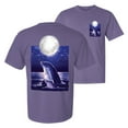 thumbnail image 1 of Wild Bobby, Nautical Full Moon Bottlenose Dolphin, Animal Lover, Front and Back Garment-Dyed Short Sleeve Tees, Purple, Small, 1 of 3