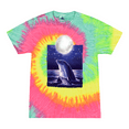 thumbnail image 1 of Wild Bobby, Nautical Full Moon Bottlenose Dolphin Animal Lover Tie-Dye T-Shirt, 1 of 1
