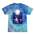 thumbnail image 1 of Wild Bobby, Nautical Full Moon Bottlenose Dolphin Animal Lover Tie-Dye T-Shirt, 1 of 1