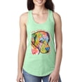 thumbnail image 1 of Wild Bobby, Neon Lab Dog Lover Shirt | Labrador Dogs Speak To Those Who Listen | Dean Russo Art Animal Lover Ladies Racerback Tank Top, Mint, X-Large, 1 of 6