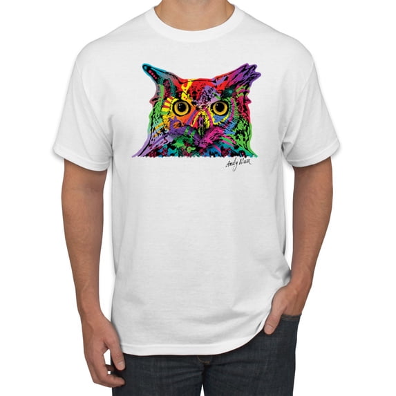 Wild Bobby, Neon Rainbow Horse Animal Lover Men's Graphic T-Shirt, White, Small
