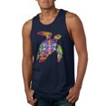 thumbnail image 1 of Wild Bobby, Neon Rainbow Horse Animal Lover Mens Graphic Tank Top, Navy, 2XL, 1 of 3