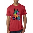 thumbnail image 1 of Wild Bobby, Neon Rainbow Horse Animal Lover Mens Premium Tri Blend T-Shirt, Vintage Red, X-Large, 1 of 3