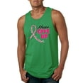 thumbnail image 1 of Wild Bobby, Never Give Up Fight Cancer, Breast Cancer Awareness, Men Graphic Tank Top, Kelly, XX-Large, 1 of 4