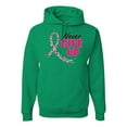 thumbnail image 1 of Wild Bobby, Never Give Up Fight Cancer, Breast Cancer Awareness, Unisex Graphic Hoodie Sweatshirt, Kelly, Medium, 1 of 4