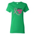 thumbnail image 1 of Wild Bobby, Never Give Up Fight Cancer, Breast Cancer Awareness, Women Graphic Tee, Kelly, XX-Large, 1 of 4