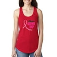 thumbnail image 1 of Wild Bobby, Never Give Up Fight Cancer, Breast Cancer Awareness, Women Racerback Tank Top, Red, Small, 1 of 4