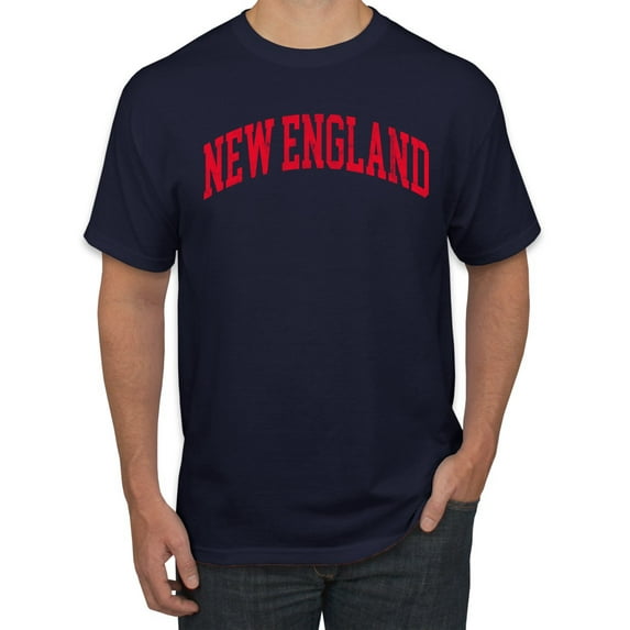Wild Bobby New England NE American Football Cities | Classic Varsity College Style Fantasy Fan, Trendy Team Streetwear Sports Men's T-Shirt
