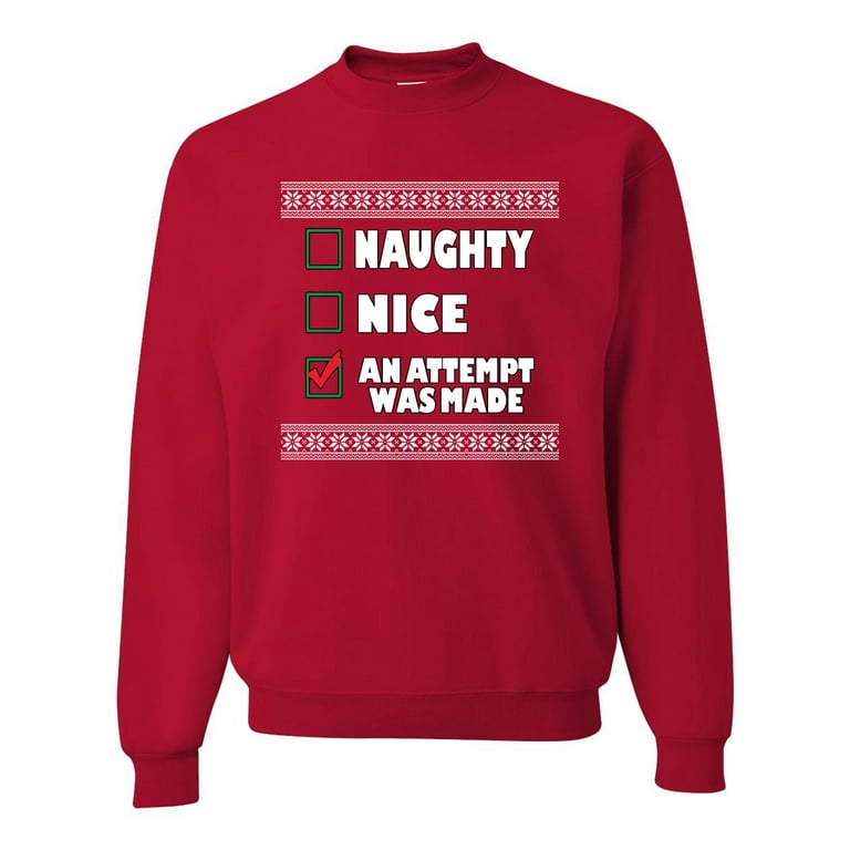 Naughty but nice store christmas sweater