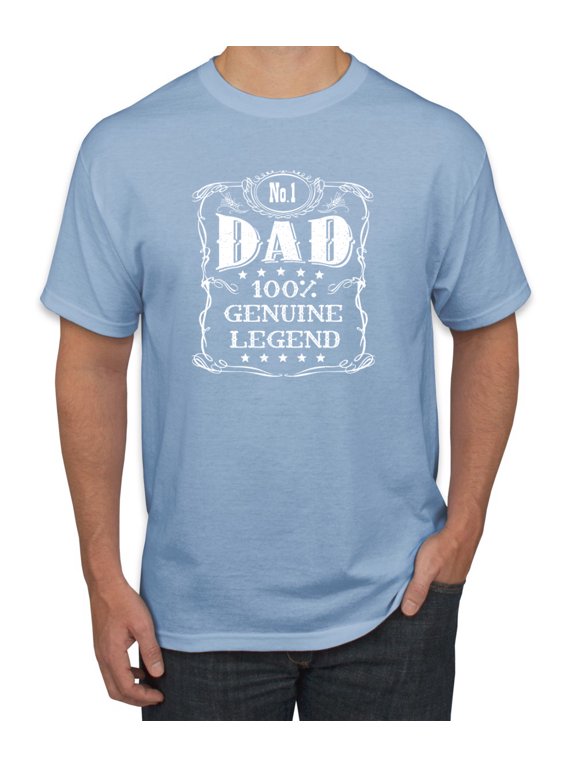 , No. 1 Dad Genuine Legend Father's Day Men's Tee, Light Blue, Medium