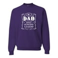 thumbnail image 1 of Wild Bobby, No. 1 Dad Genuine Legend Father's Day Unisex Crewneck Sweatshirt, Purple, XX-Large, 1 of 6