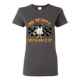 thumbnail image 1 of Wild Bobby No Diggity Boutta Bag it Up Ghost Bats Stars Pumpkin Halloween Orange and Black Halloween Women Graphic Tee, Charcoal, XX-Large, 1 of 6