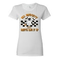 thumbnail image 1 of Wild Bobby No Diggity Boutta Bag it Up Ghost Bats Stars Pumpkin Halloween Orange and Black Halloween Women Graphic Tee, White, Small, 1 of 6