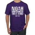 thumbnail image 1 of Wild Bobby Noah Was A Conspiracy Theorist Inspirational/Christian Men Graphic Tee, Purple, 4X-Large, 1 of 5