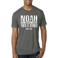 thumbnail image 1 of Wild Bobby Noah Was A Conspiracy Theorist Inspirational/Christian Men Premium Tri Blend Tee, Dark Heather, Medium, 1 of 5