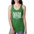 thumbnail image 1 of Wild Bobby Noah Was A Conspiracy Theorist Inspirational/Christian Women Racerback Tank Top, Kelly, Large, 1 of 5