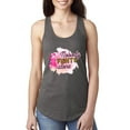 thumbnail image 1 of Wild Bobby, Nobody Fights Alone Watercolor Sparkles Breast Cancer Awareness Ladies Racerback Tank Top, Dark Grey, Small, 1 of 5