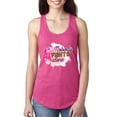 thumbnail image 1 of Wild Bobby, Nobody Fights Alone Watercolor Sparkles Breast Cancer Awareness Ladies Racerback Tank Top, Raspberry, Small, 1 of 5