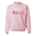 thumbnail image 1 of Wild Bobby, Normal Isn't Coming Back Jesus Is Inspirational/Christian Unisex Crewneck Graphic Sweatshirt, Light Pink, Small, 1 of 5