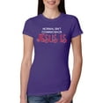thumbnail image 1 of Wild Bobby, Normal Isn't Coming Back Jesus Is Inspirational/Christian Womens Slim Fit Junior Tee, Purple Rush, X-Large, 1 of 5