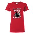 thumbnail image 1 of Wild Bobby Not Today Cupid Cute Funny Trash Panda Meme Valentine's Day Women Graphic Tee, 1 of 6