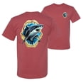 thumbnail image 1 of Ocean Shark Big Mouth Fishing Front and Back Men's Graphic T-Shirt, Vintage Heather Red, 5XL, 1 of 2