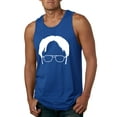 thumbnail image 1 of Wild Bobby, Office Dwight Glasses Face Silhouette Funny Schrute, Pop Culture, Men Graphic Tank Top, Royal, 3X-Large, 1 of 4