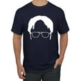 thumbnail image 1 of Wild Bobby, Office Dwight Glasses Face Silhouette Funny Schrute, Pop Culture, Men Graphic Tee, Navy, X-Large, 1 of 4