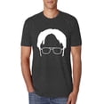 thumbnail image 1 of Wild Bobby, Office Dwight Glasses Face Silhouette Funny Schrute, Pop Culture, Men Premium Tri Blend Tee, Vintage Black, Large, 1 of 4