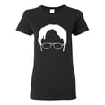 thumbnail image 1 of Wild Bobby, Office Dwight Glasses Face Silhouette Funny Schrute, Pop Culture, Women Graphic Tee, Black, XX-Large, 1 of 4