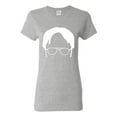 thumbnail image 1 of Wild Bobby, Office Dwight Glasses Face Silhouette Funny Schrute, Pop Culture, Women Graphic Tee, Heather Grey, 3X-Large, 1 of 4