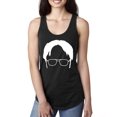 thumbnail image 1 of Wild Bobby, Office Dwight Glasses Face Silhouette Funny Schrute, Pop Culture, Women Racerback Tank Top, Black, Small, 1 of 4