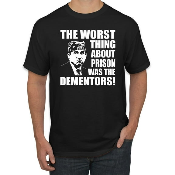 Wild Bobby, Office Prison Mike Dementors Michael Scott, Pop Culture, Men Graphic Tee, Black, 4X-Large