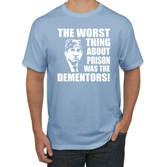 Wild Bobby, Office Prison Mike Dementors Michael Scott, Pop Culture, Men Graphic Tee, Light Blue, Medium