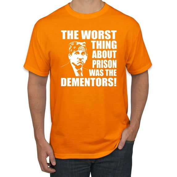 Wild Bobby, Office Prison Mike Dementors Michael Scott, Pop Culture, Men Graphic Tee, Orange, 5X-Large