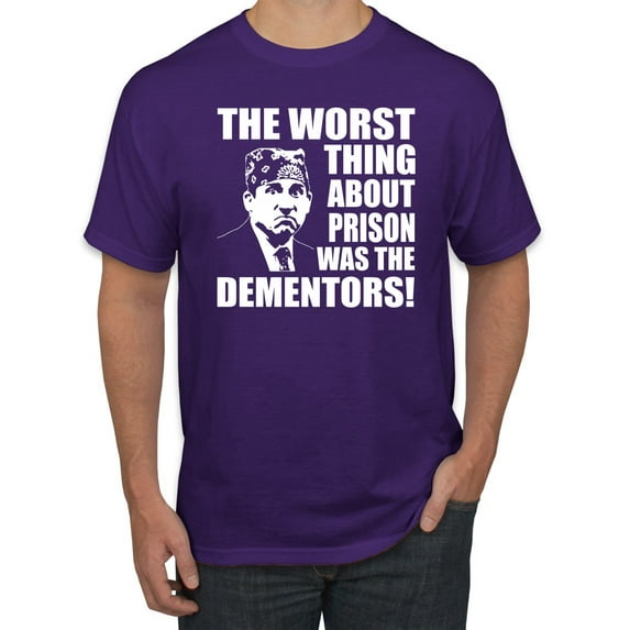 Wild Bobby, Office Prison Mike Dementors Michael Scott, Pop Culture, Men Graphic Tee, Purple, X-Large