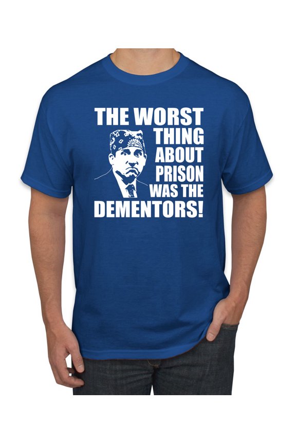 , Office Prison Mike Dementors Michael Scott, Pop Culture, Men Graphic Tee, Royal, Medium