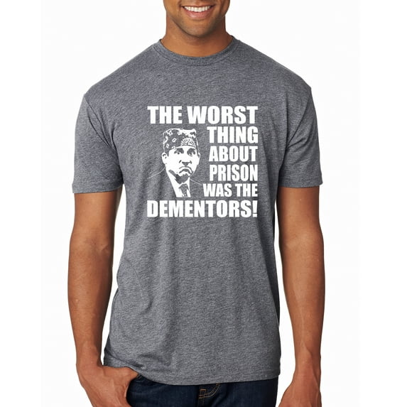 Wild Bobby, Office Prison Mike Dementors Michael Scott, Pop Culture, Men Premium Tri Blend Tee, Premium Heather, Medium