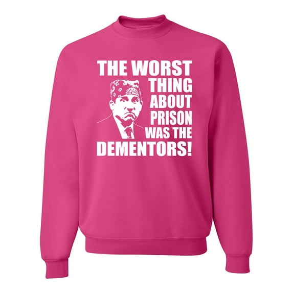 Wild Bobby, Office Prison Mike Dementors Michael Scott, Pop Culture, Unisex Crewneck Graphic Sweatshirt, Fuschia, Medium